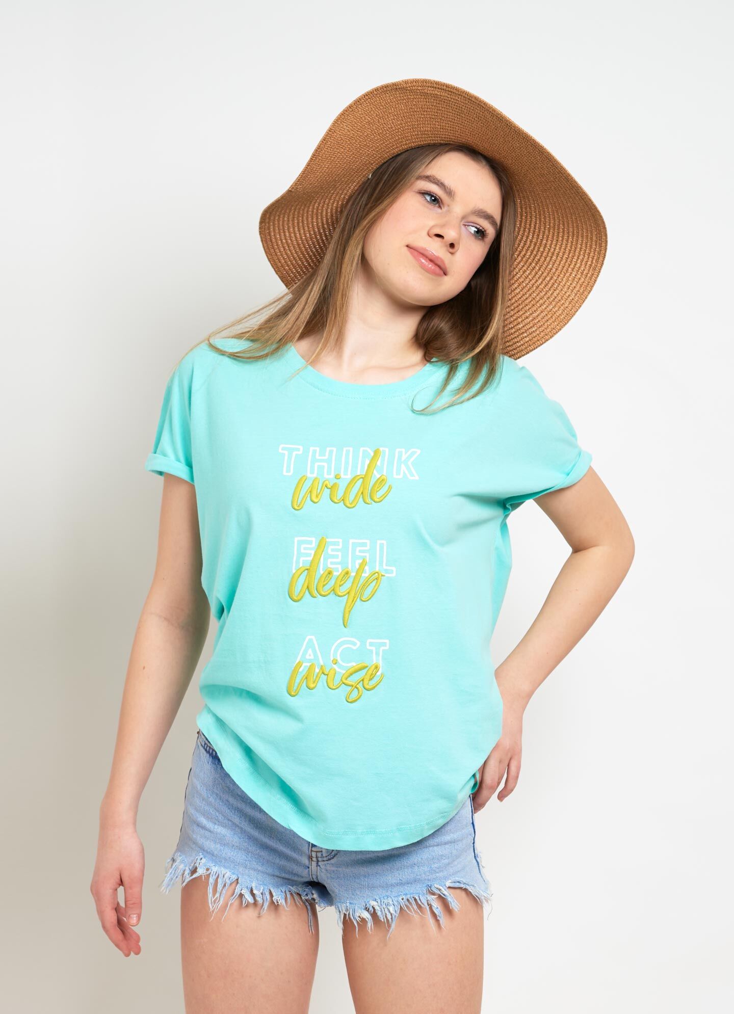 sparkles of light boxy t shirt 115 2 turquoise bust 00592 w